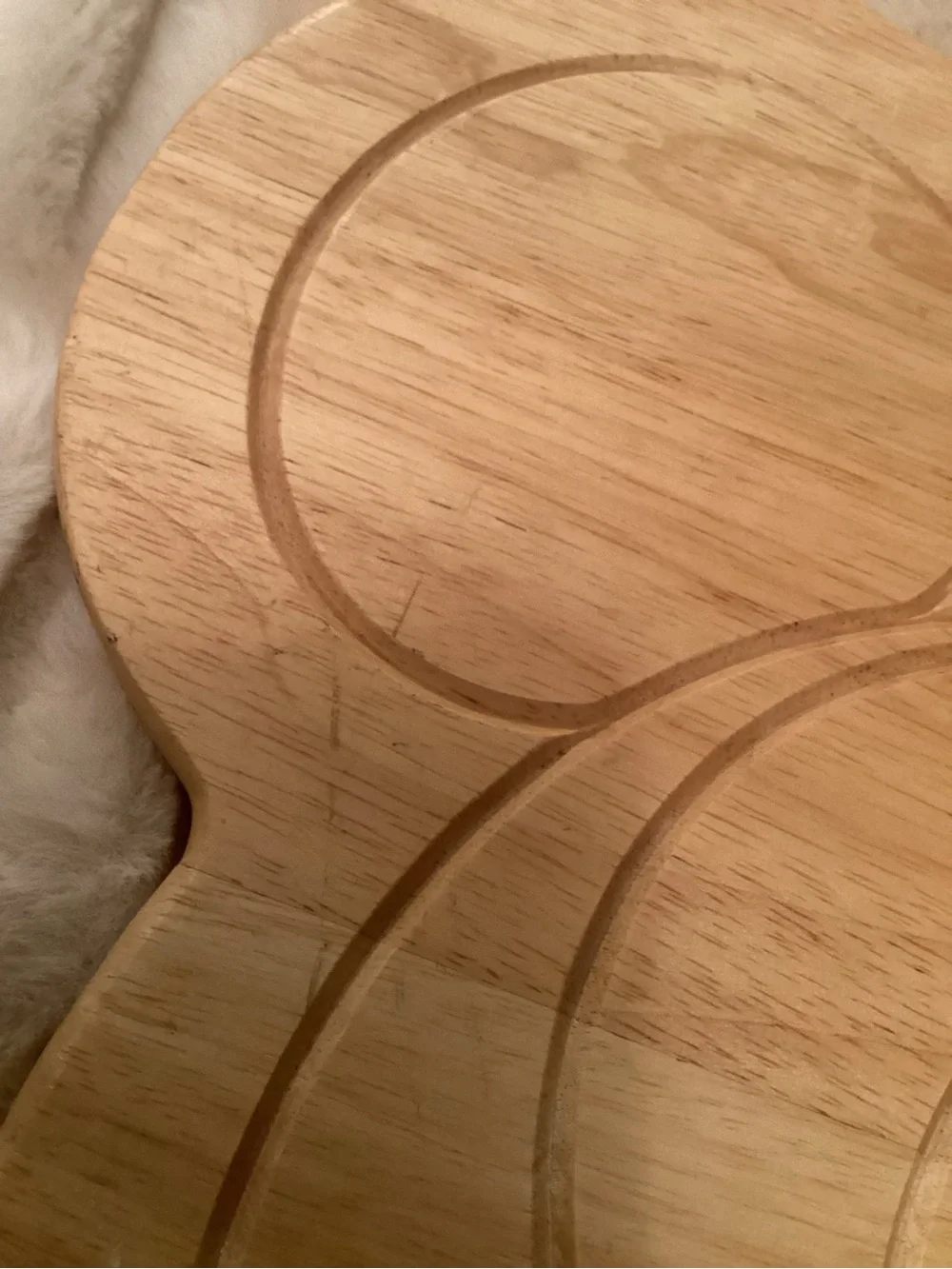 Wooden Mickey Mouse Shaped Cutting/Serving Board - Natural Wood 1990s